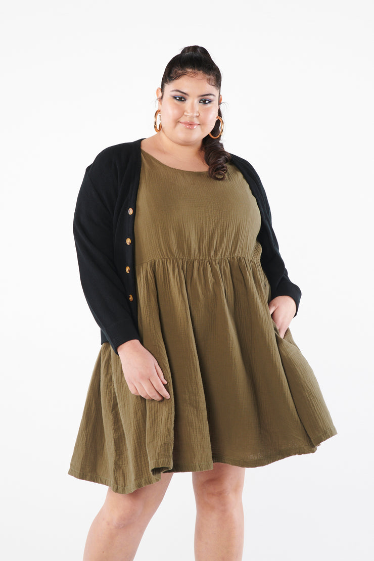 Muffy Dress in Dried Oregano